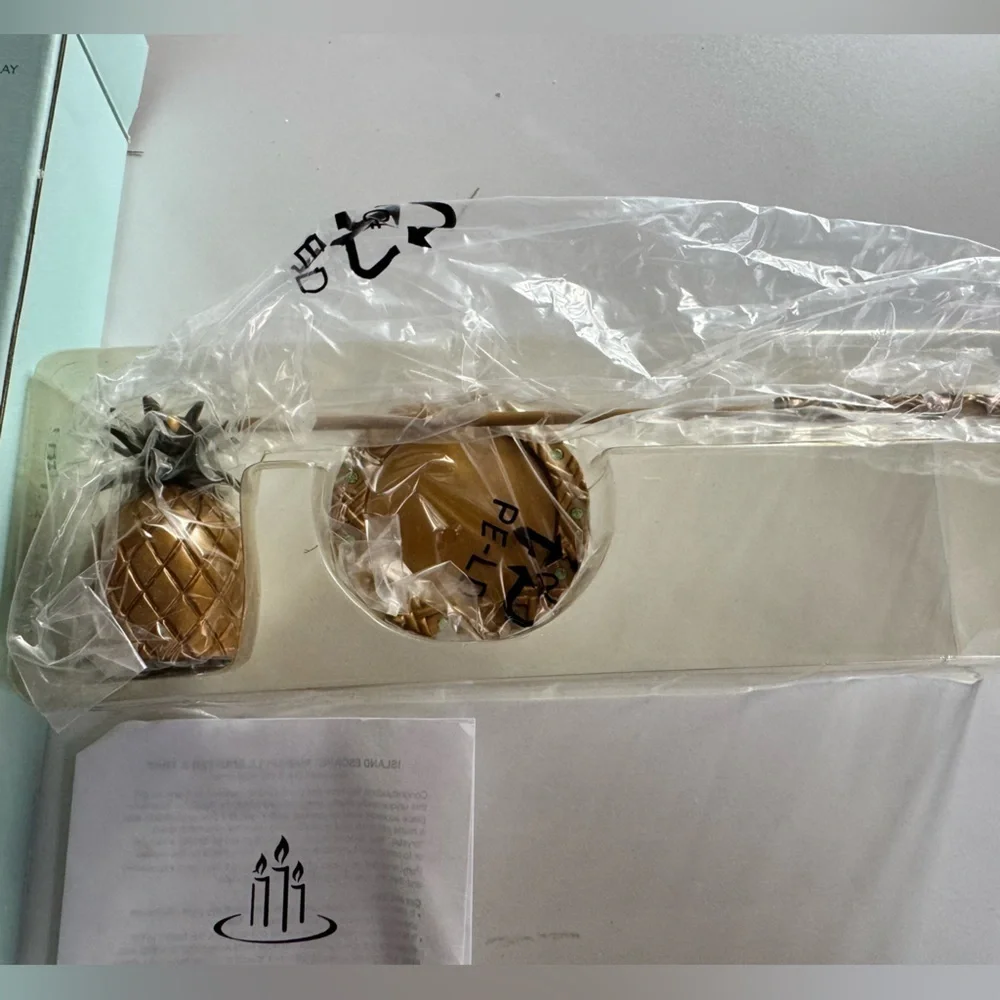 PartyLite Gold Candle Holder with Box